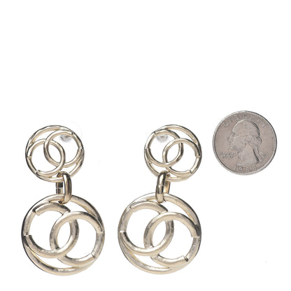 Chanel CC Drop Earrings Gold 2 of 5