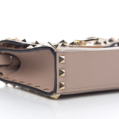 Valentino Garavani Vitello Mini Rockstud Flip Lock Crossbody Bag Poudre 9 of 11