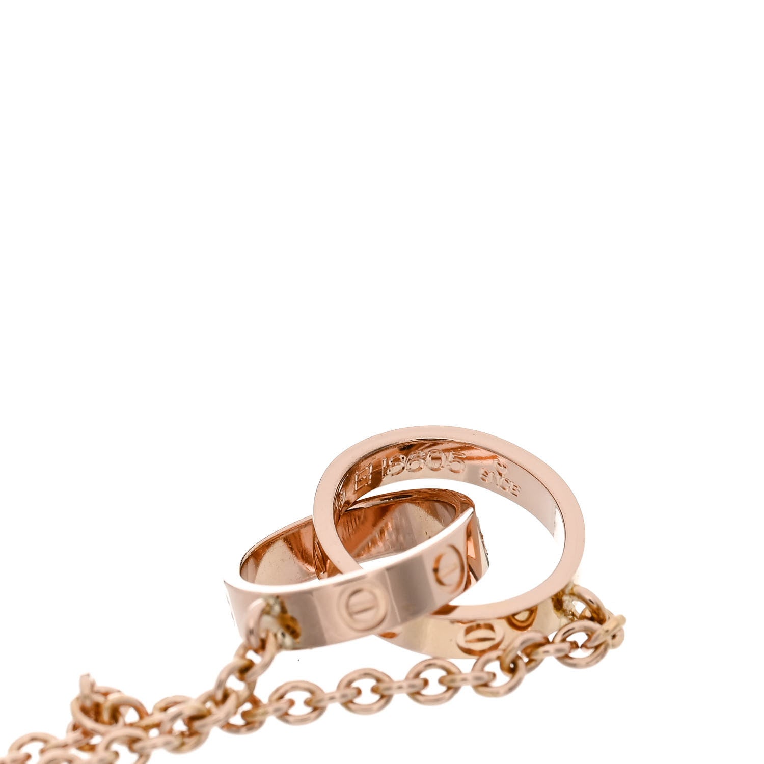 Cartier 18K Pink Gold Interlocking LOVE Necklace 5 of 5