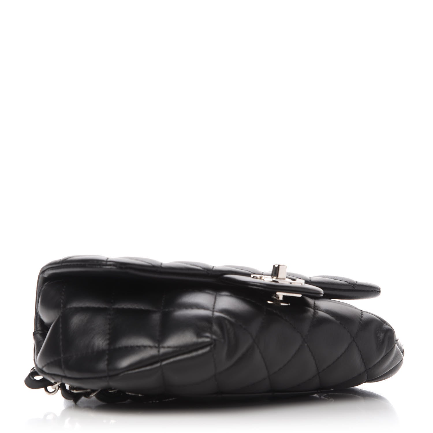 Chanel Calfskin Quilted CC Uniform Flap Belt Bag Black 4 of 11