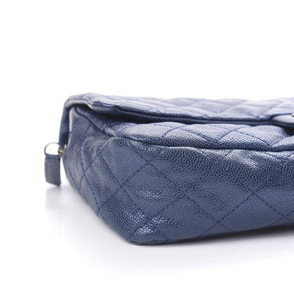 Chanel Iridescent Caviar Quilted Large Chic Flap Blue 8 of 11