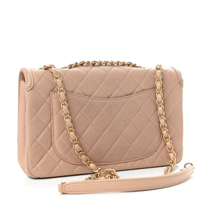 Chanel Caviar Quilted Medium CC Filigree Flap Beige 2 of 4