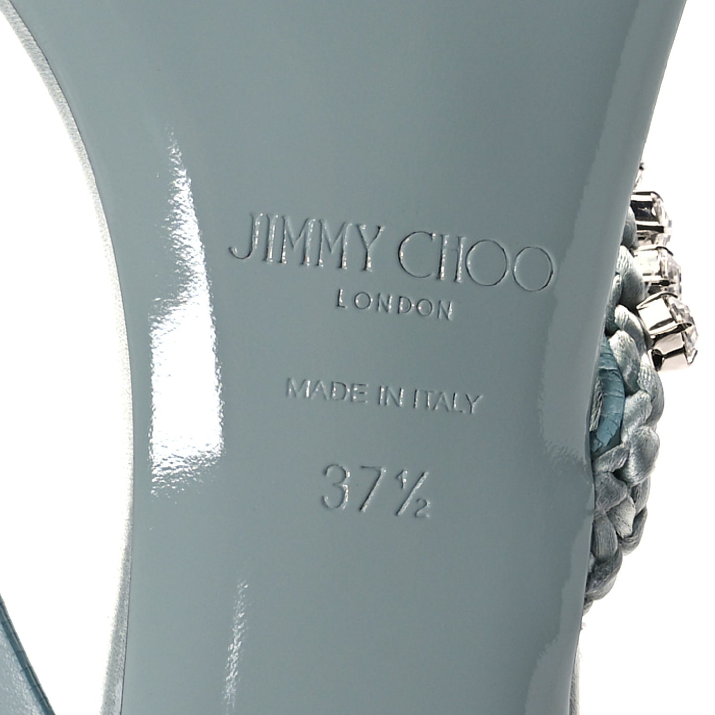 Satin Crystal Dila 35 Sandals 37.5 Light Verde