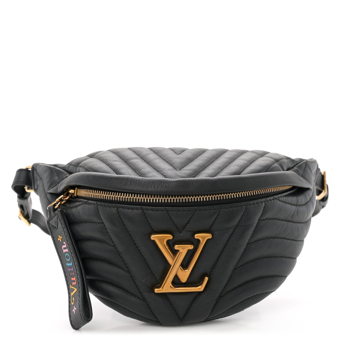 Calfskin Quilted New Wave Bumbag Black