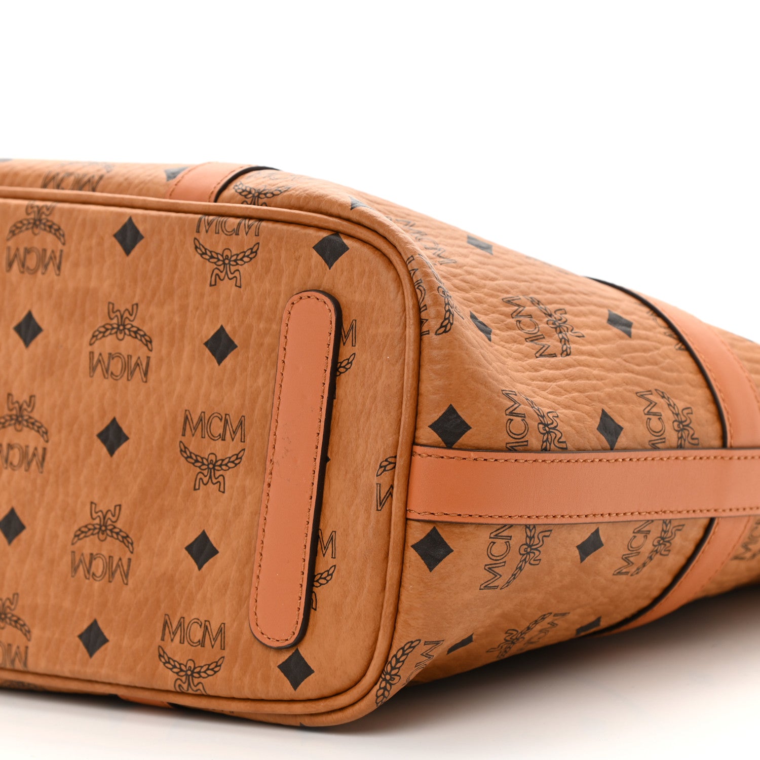 MCM Visetos Medium Delmy Shopper Tote Brown 10 of 10