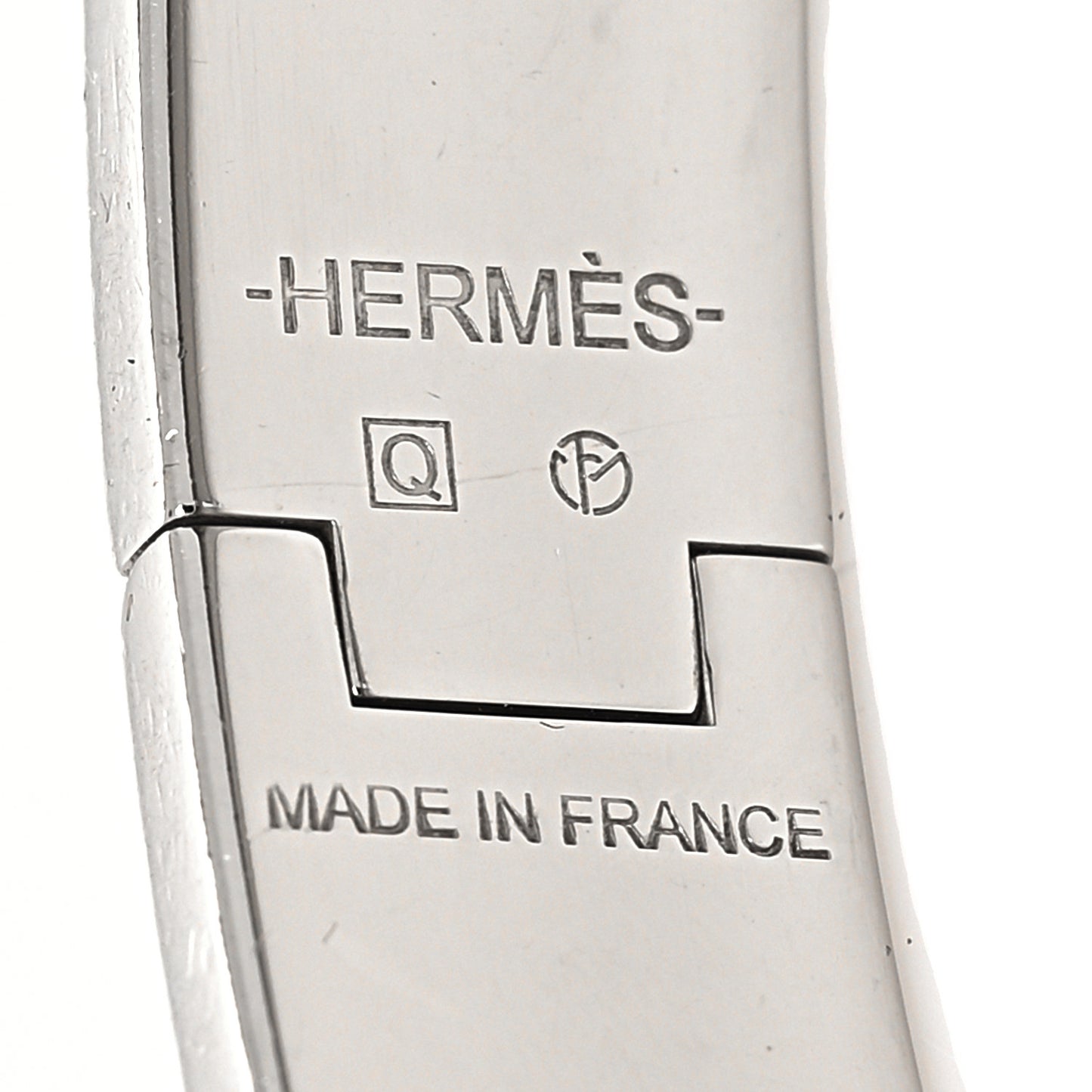 Enamel Narrow Clic Clac H Bracelet PM White