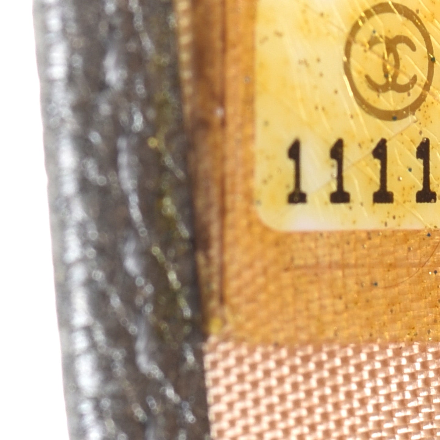 Metallic Goatskin CC Button Card Holder Silver