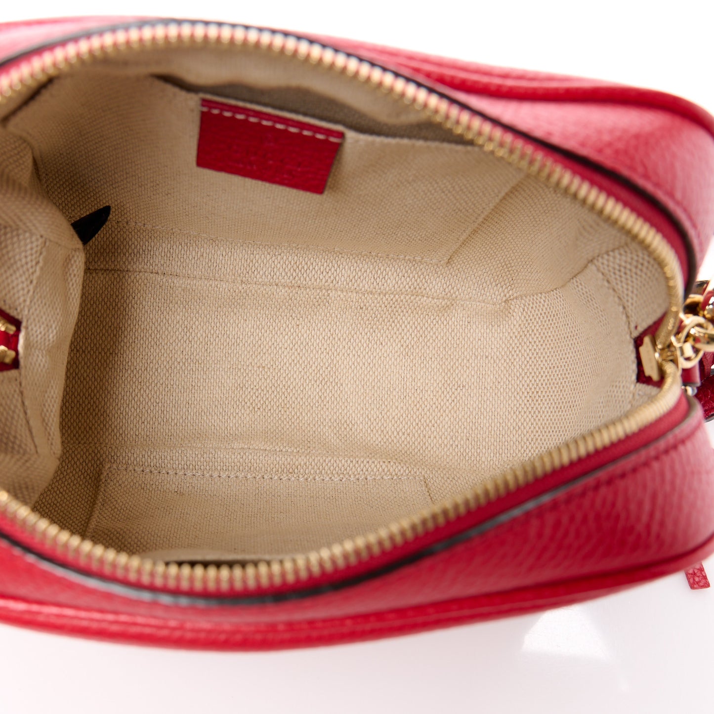 Pebbled Calfskin Small Soho Disco Bag Tabasco Red