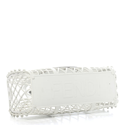 Fendi Recycled Plastic Vitello Liberty Matte Small Fendi Basket White Ice 2 of 9