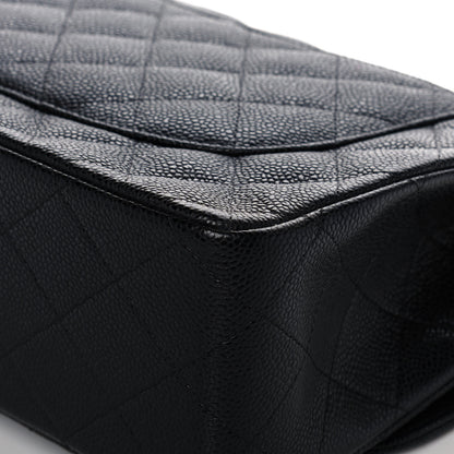 Chanel Caviar Quilted Jumbo Double Flap Black 12 of 14