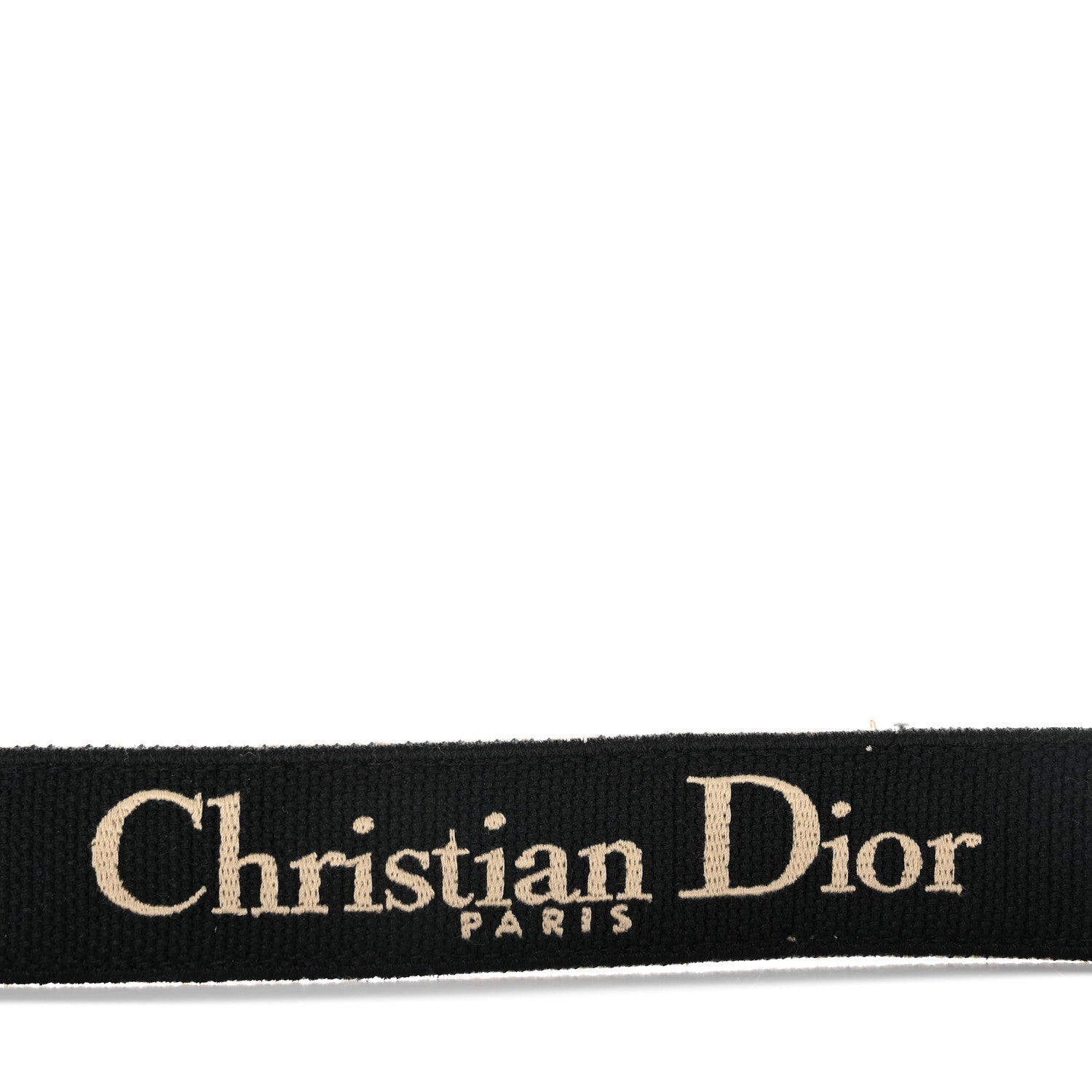 Christian Dior Canvas Embroidered Shoulder Strap Beige 4 of 5