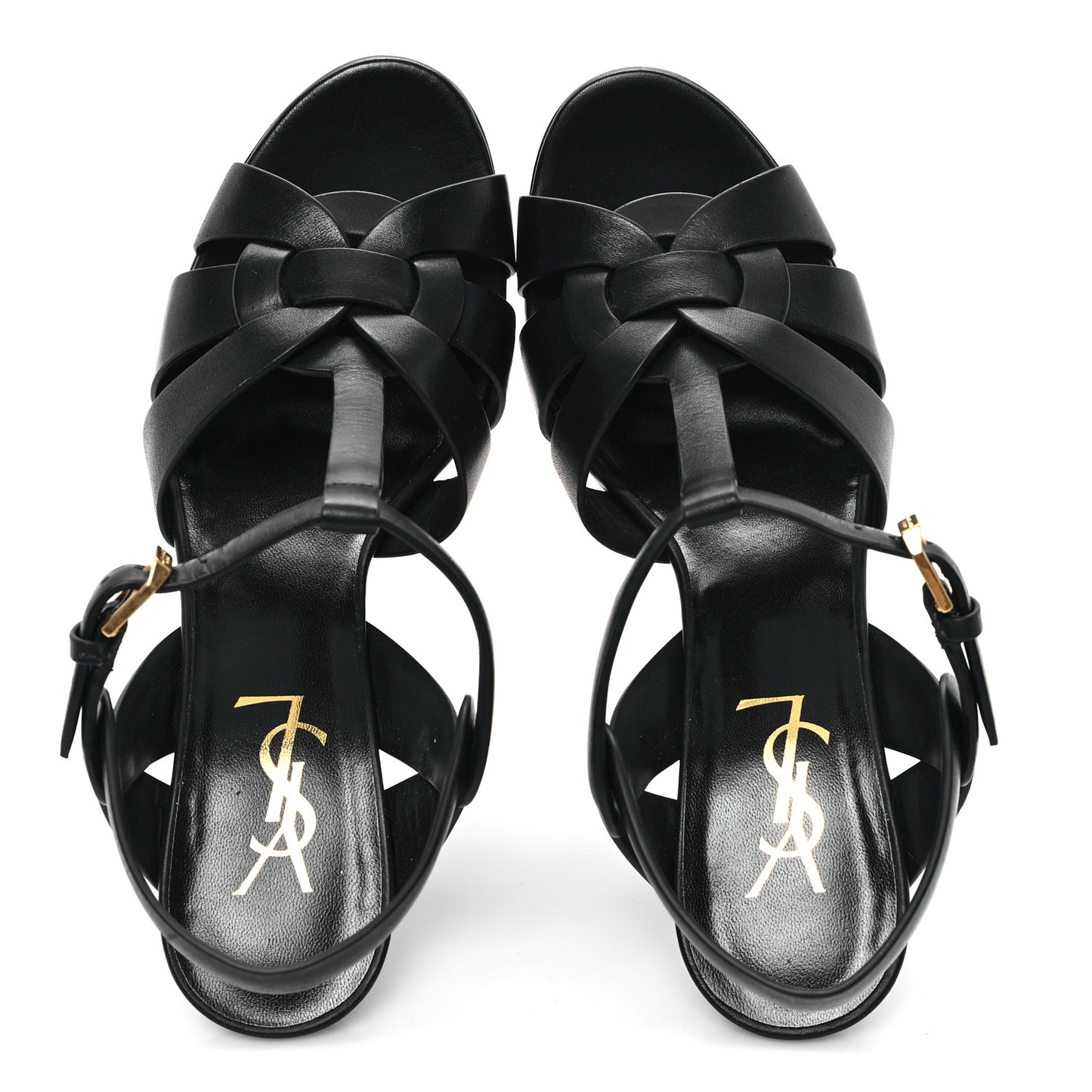 Calfskin Tribute 75 Platform Sandals 37 Black