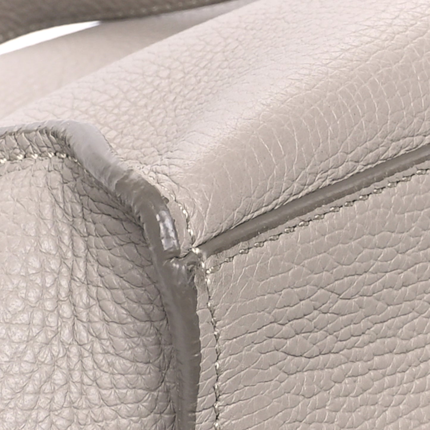 Supple Grained Calfskin Medium Big Bag Light Taupe