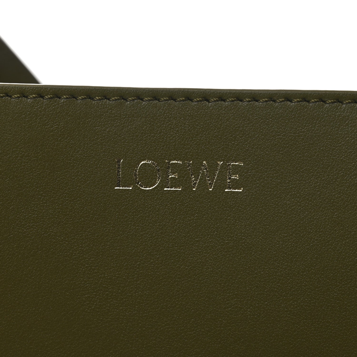 Loewe Shiny Calfskin Medium Puzzle Fold Tote Olive Abyss Blue 7 of 10