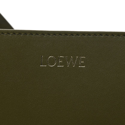 Loewe Shiny Calfskin Medium Puzzle Fold Tote Olive Abyss Blue 7 of 10