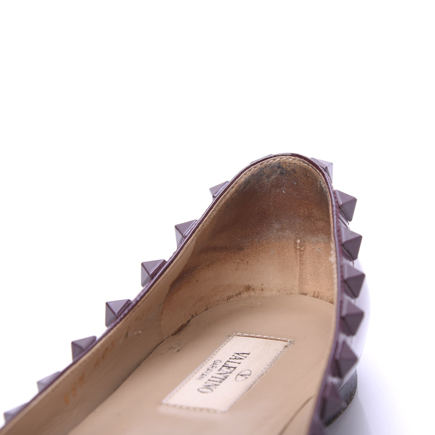 Valentino Garavani Patent Rockstud Ballerina Flats 36 Rubin 10 of 10