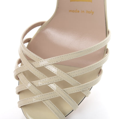 Gucci Vernice Crystal Sandals 36.5 Vintage White 8 of 9