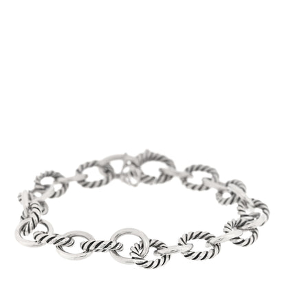 David Yurman Sterling Silver 10mm Medium Oval Link Bracelet 1 of 3