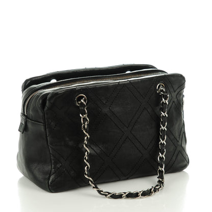 Chanel Calfskin Small Diamond Stitch Tote Black 3 of 7