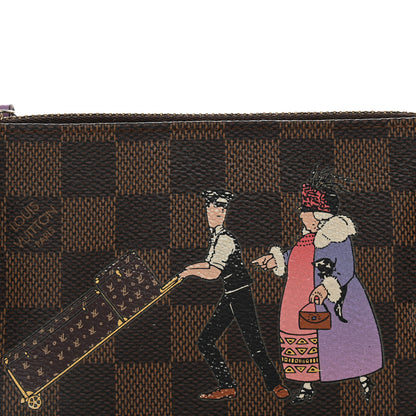 Louis Vuitton Damier Ebene Illustre Mini Pochette Accessories Violet 8 of 11