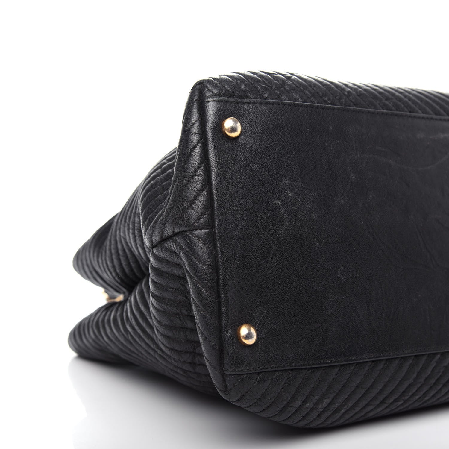 Chanel Wrinkled Lambskin Chevron Quilted Surpique Tote Black 8 of 10