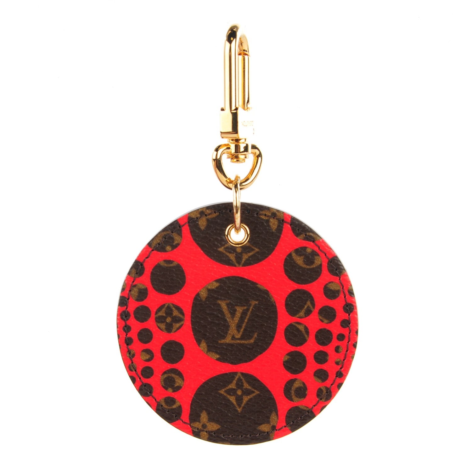 Louis Vuitton Monogram Kusama Pumpkin Dots Key Holder Red 1 of 7