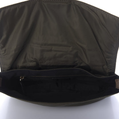 Fendi Nylon Dolmias Vitello Grace FF Puffer Belt Baguette Bag Military Brown Tortora 6 of 10