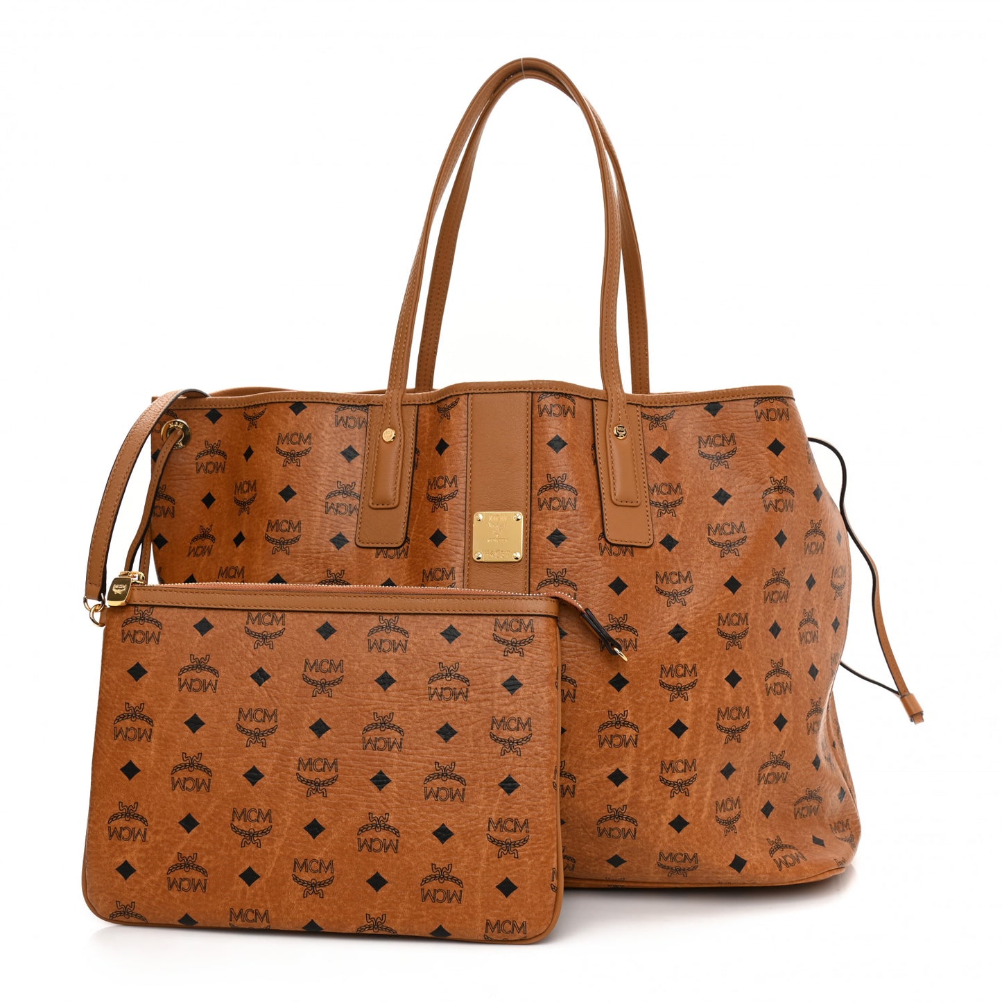 Visetos Large Liz Reversible Shopper Tote Cognac