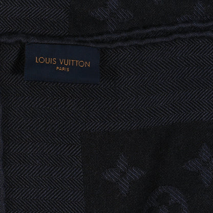 Louis Vuitton Silk Cashmere Monogram My Everything Duo Shawl XS Anthracite 3 of 4