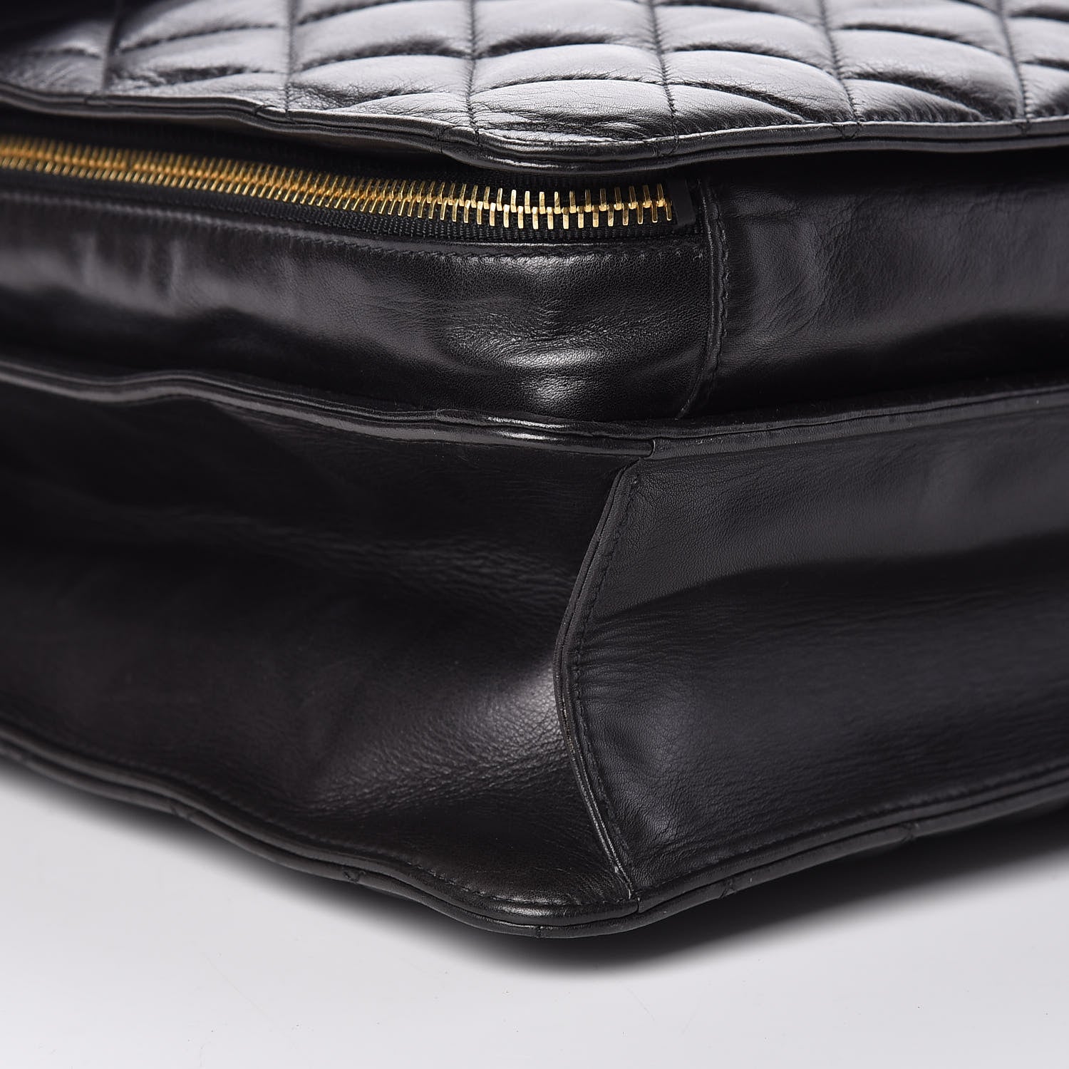 Chanel Lambskin Quilted Briefcase Laptop Bag Black 12 of 13