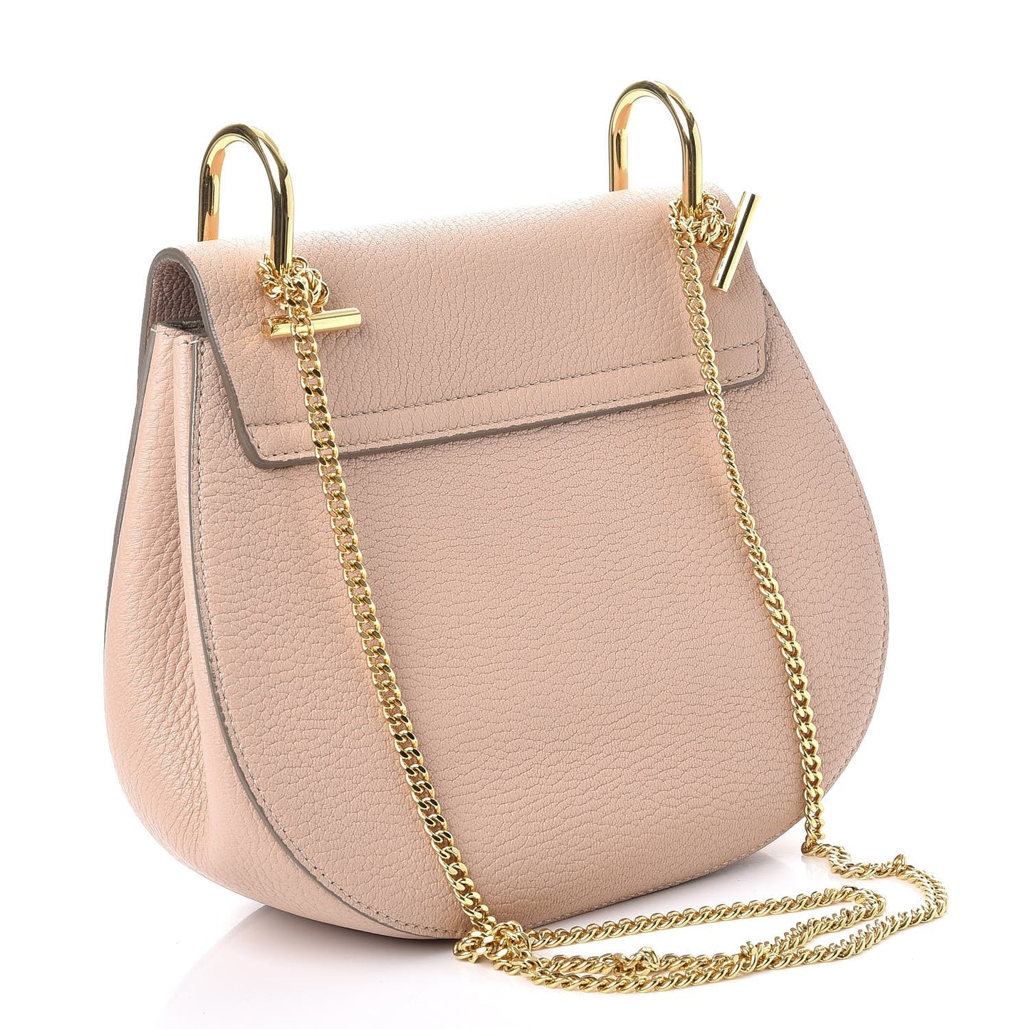 Grained Lambskin Drew Shoulder Bag Cement Pink