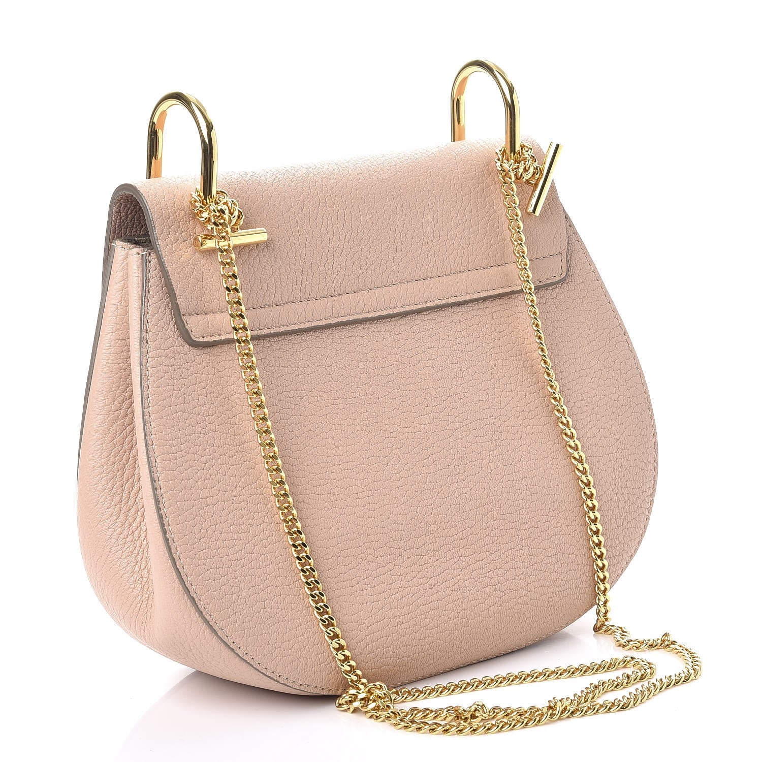 Chloe Grained Lambskin Drew Shoulder Bag Cement Pink 3 of 9