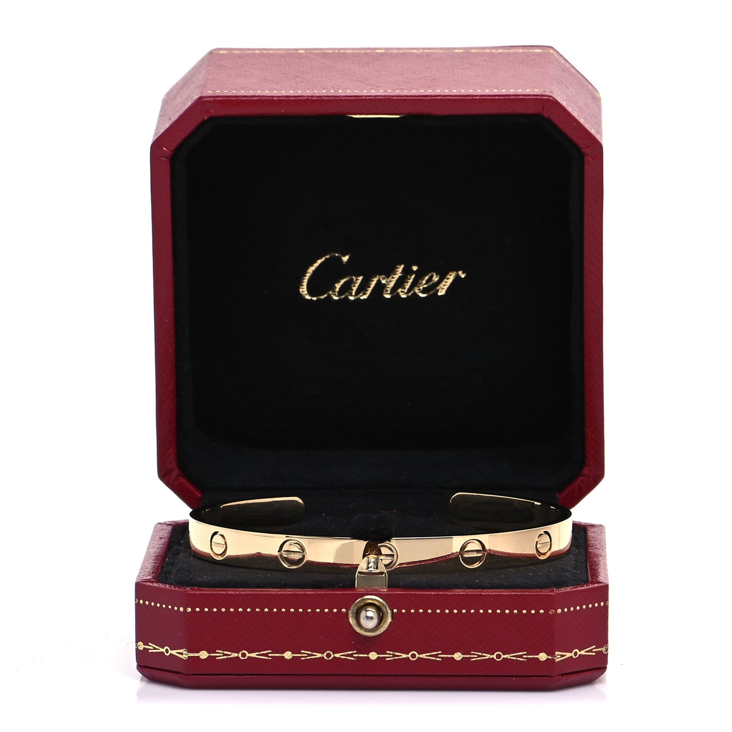 18K Yellow Gold LOVE Cuff Bracelet 18