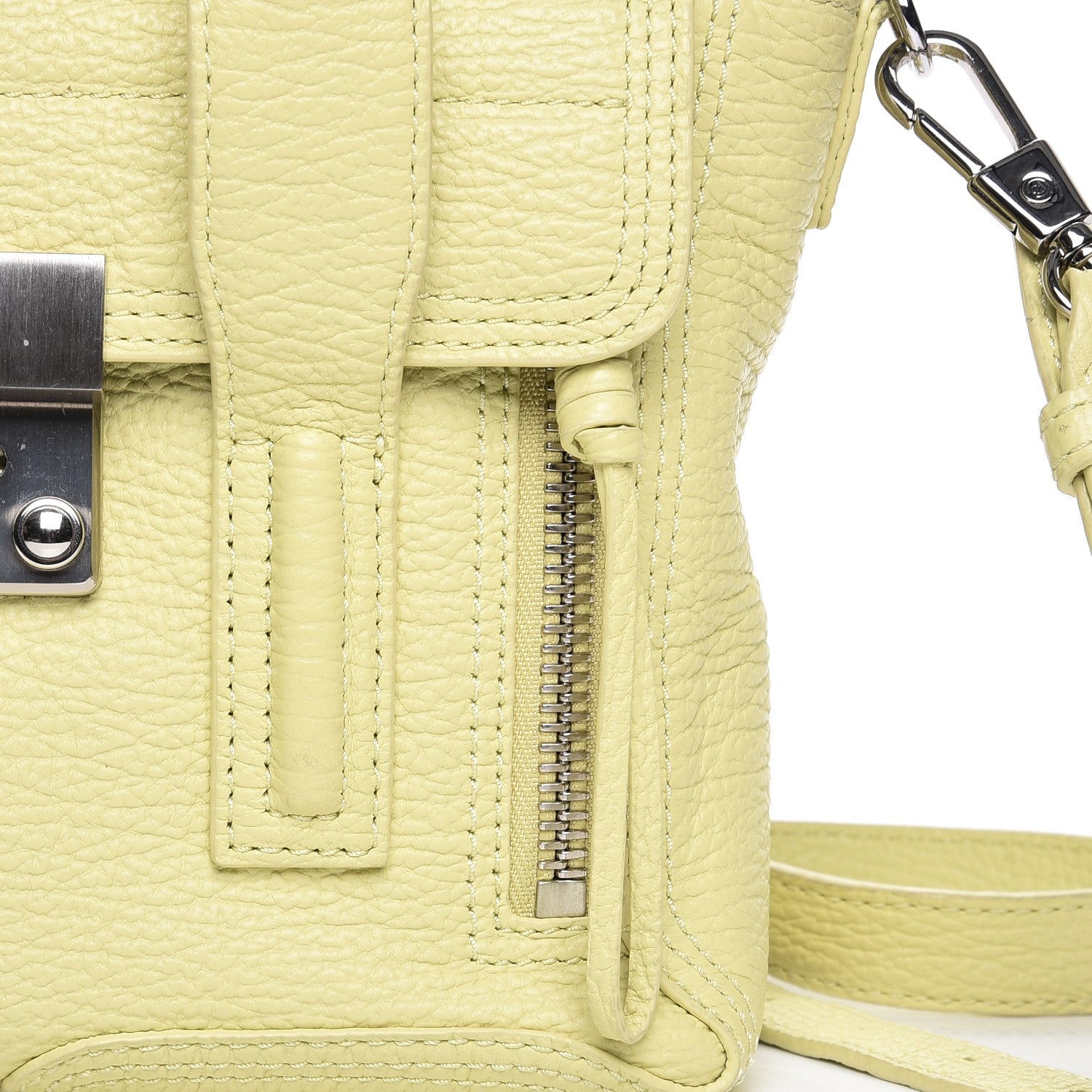 3.1 Phillip Lim 3.1 Textured Calfskin Mini Pashli Satchel Citron 13 of 14