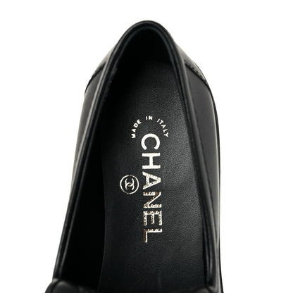 Chanel Lambskin Quilted CC Turnlock Loafers 39 Black 6 of 8