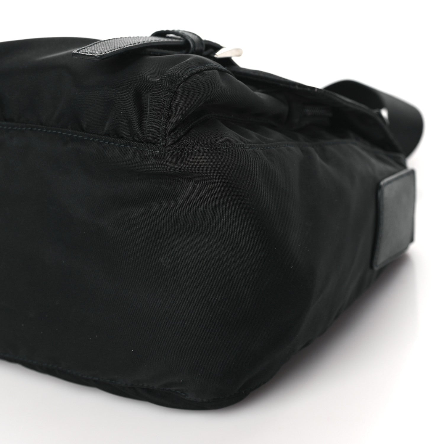 Prada Tessuto Nylon Saffiano Vela Messenger Bag Black 9 of 9