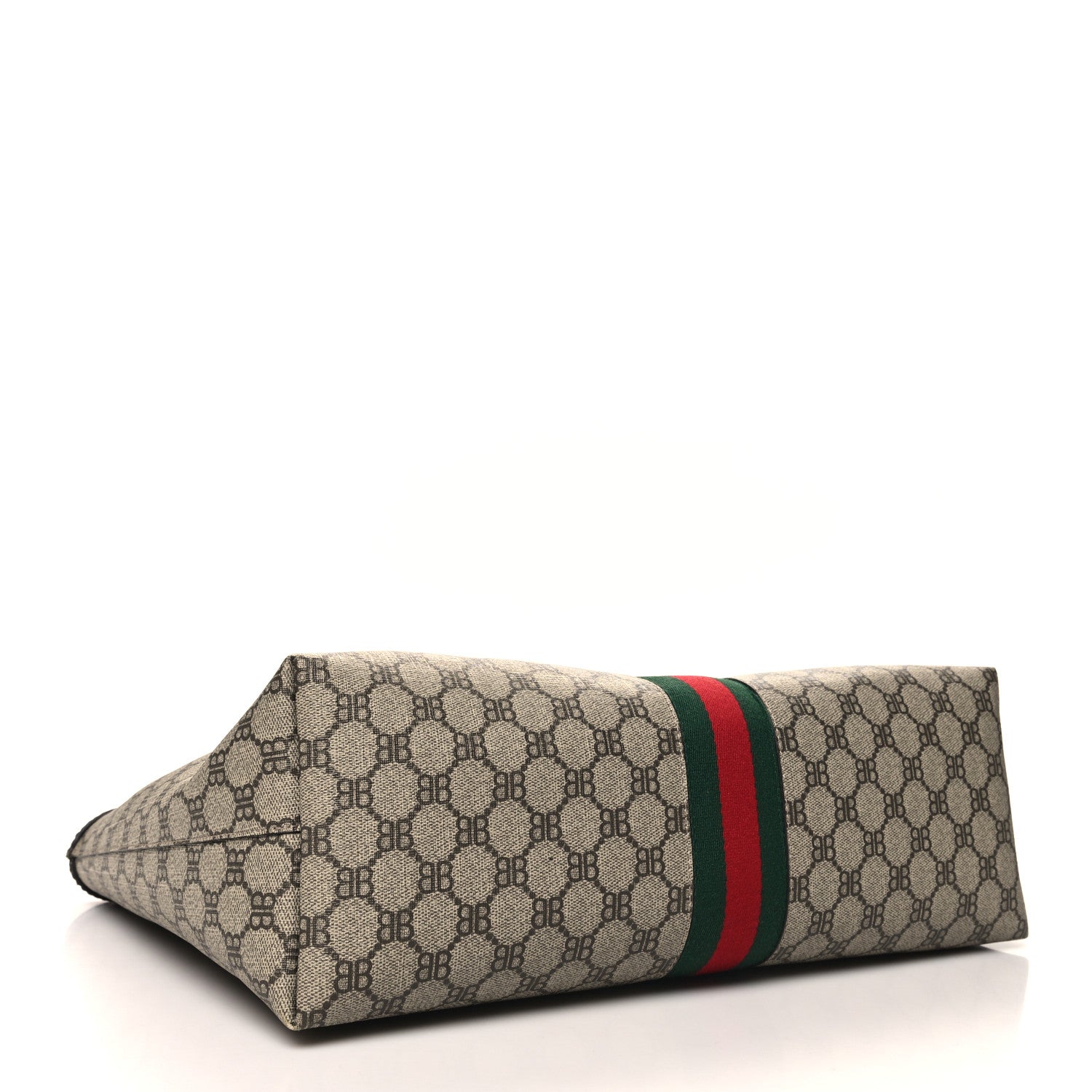 Gucci X BALENCIAGA BB Supreme Monogram Web Medium Ophidia Shopping Tote Beige New Acero 4 of 14