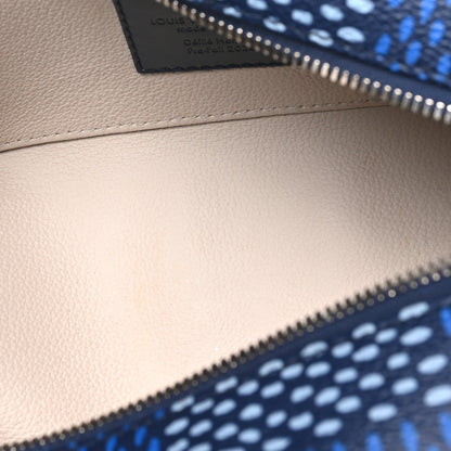 Louis Vuitton Damier Heritage Locker Dopp Kit Blue 5 of 8