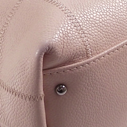Chanel Caviar Square Stitched Tote Pink 5 of 12