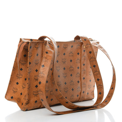 MCM Visetos Shopper Tote Cognac 3 of 13