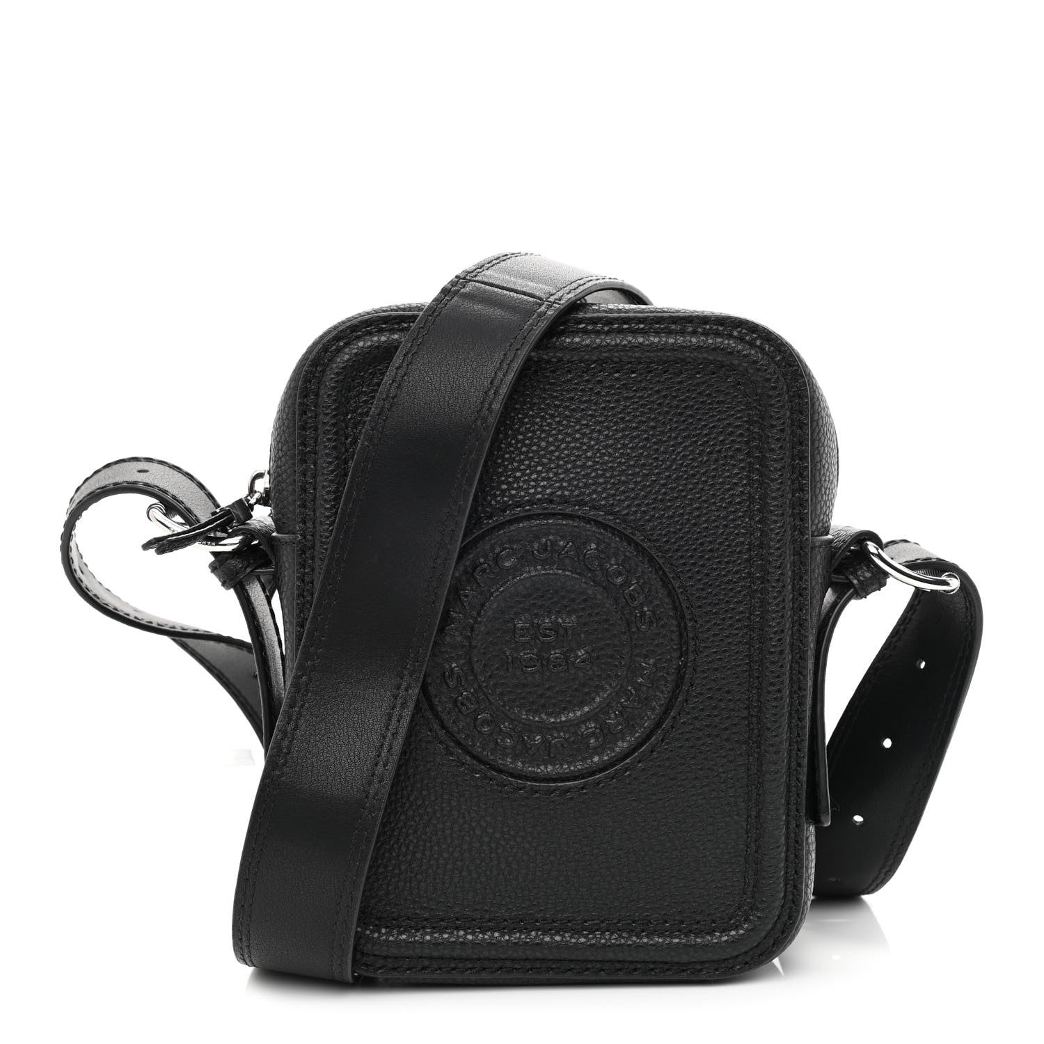 Marc Jacobs Calfskin Signet Stitched Crossbody Bag Black 1 of 10