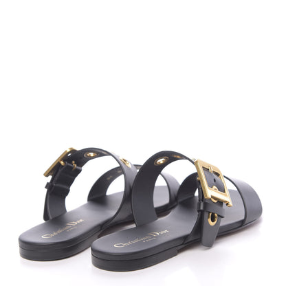 Christian Dior Calfskin D-Dior Slide Sandals 36 Black 4 of 9