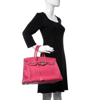 Hermes Epsom Candy Birkin 35 Rose Tyrien Rubis 2 of 41