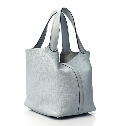 Hermes Taurillon Clemence Picotin Lock 22 MM Bleu Pale 3 of 13