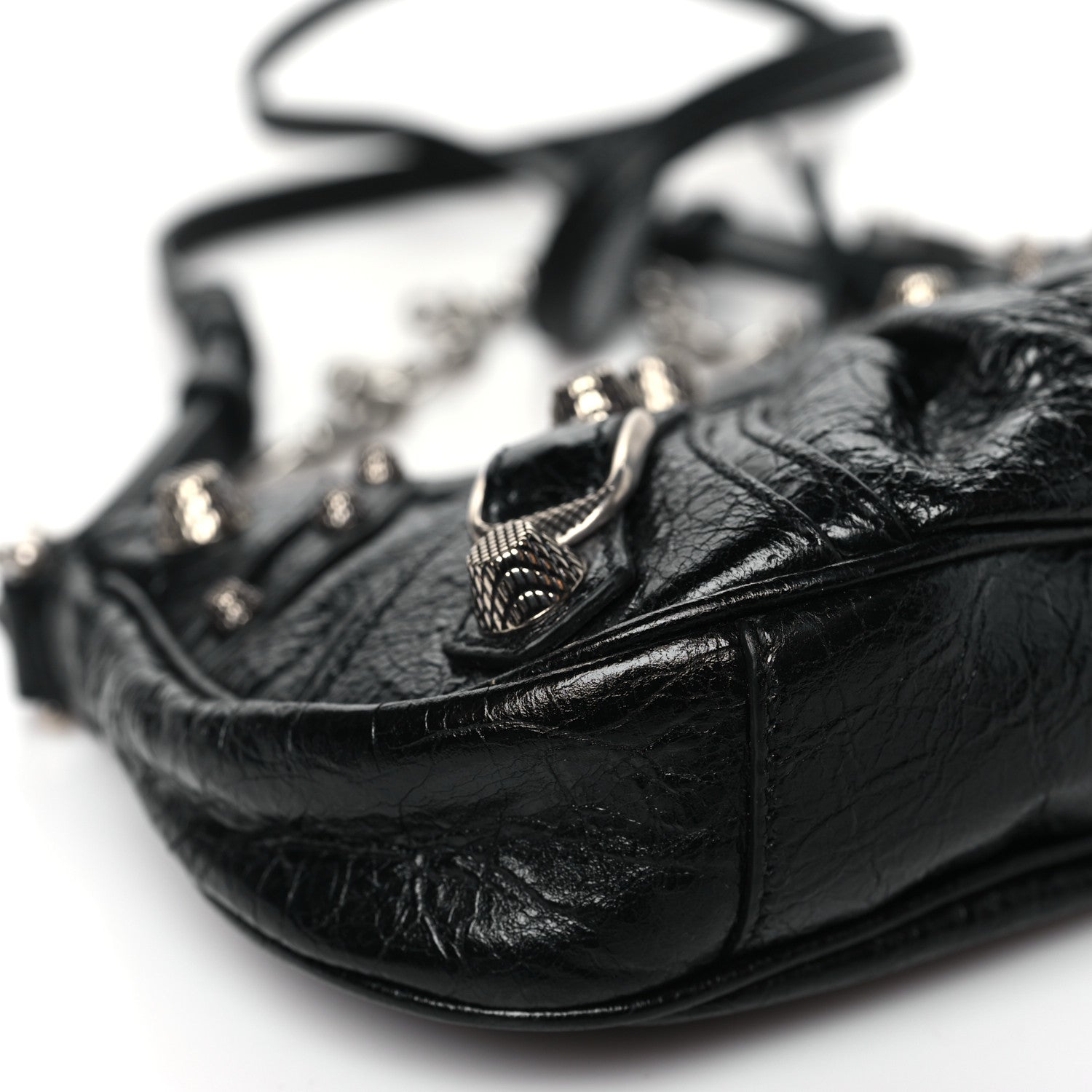 Balenciaga Agneau Arena Le Cagole Mini Purse With Chain Black 9 of 10