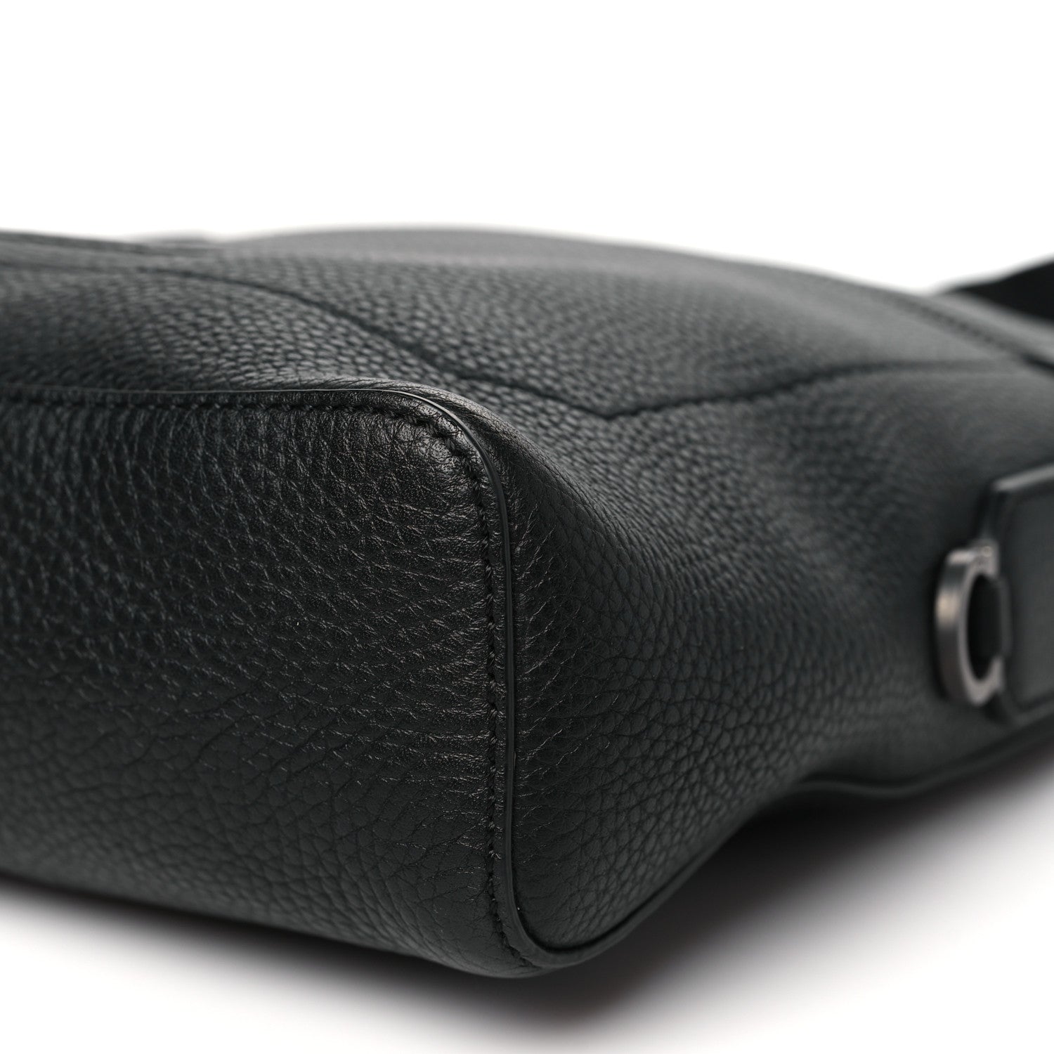 Salvatore Ferragamo Calfskin Firenze Crossbody Bag Black 9 of 9