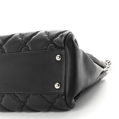 Chanel Calfskin Double Stitch Large Hamptons Flap Bag Black 10 of 10