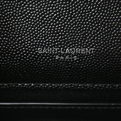 Saint Laurent Grain De Poudre Small Monogram Kate Satchel Black 6 of 9