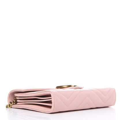Gucci Calfskin Matelasse GG Marmont Chain Wallet Perfect Pink 4 of 10