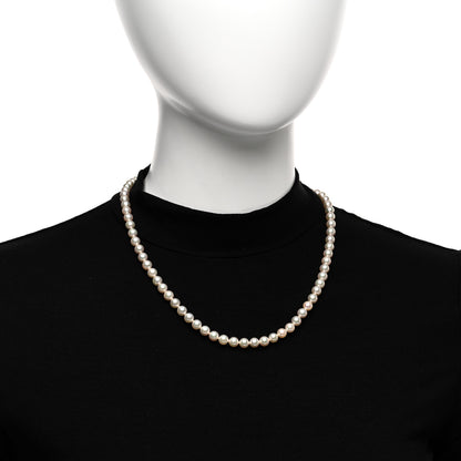 Mikimoto 18K Yellow Gold Akoya Cultured Pearl 6-6.5mm Strand Necklace 20" 2 of 5